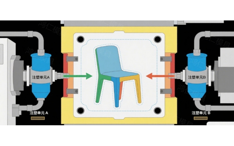 The application of two-color injection molding in the furniture field